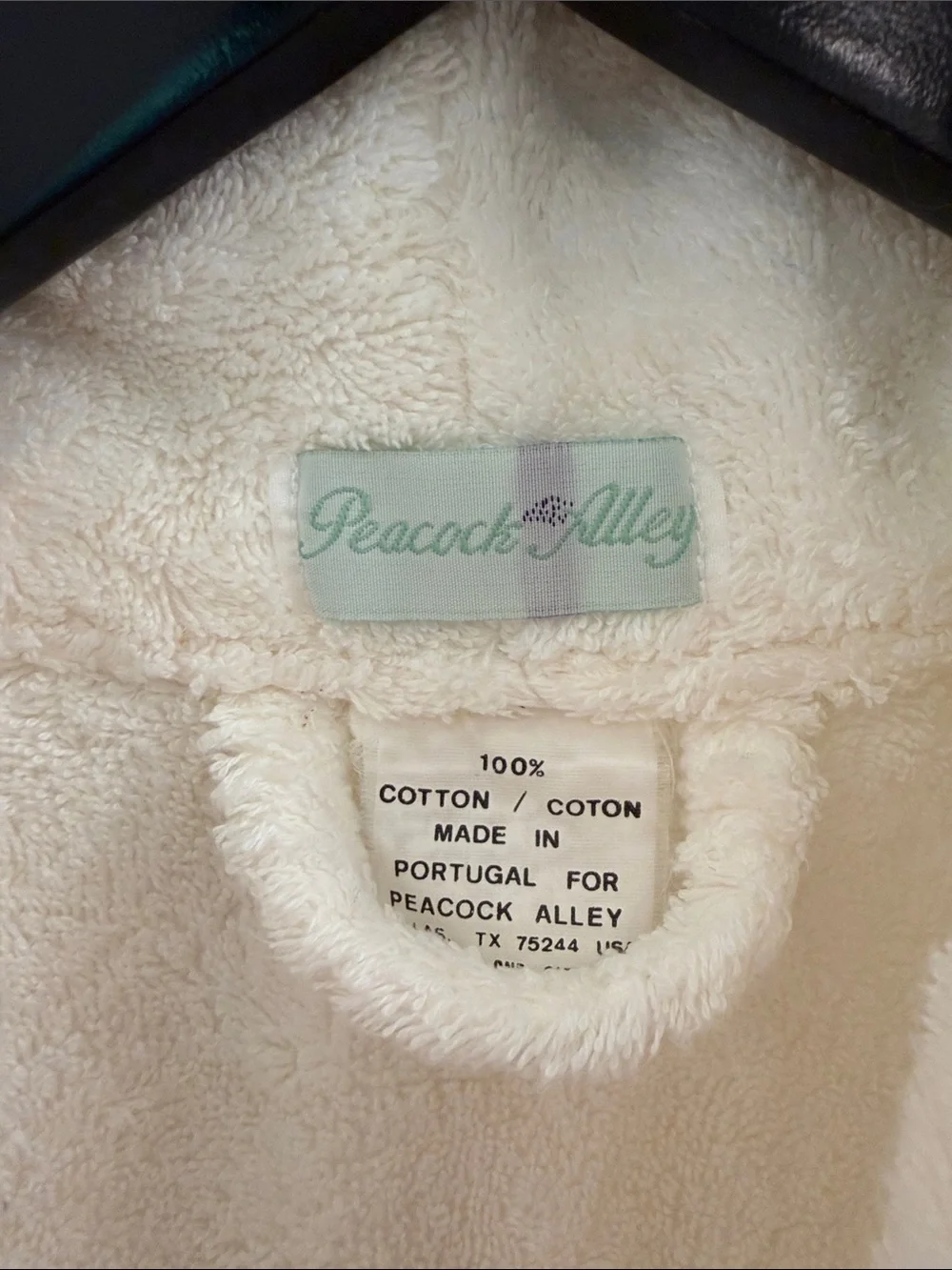 Plush White Bathrobe with Shawl Collar
